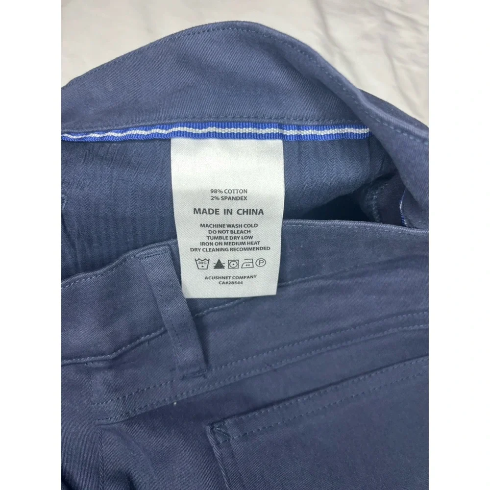 FootJoy Men's 38x32 Sueded Cotton Twill Stretch‎ 5-Pockets Navy Blue Pants NWT